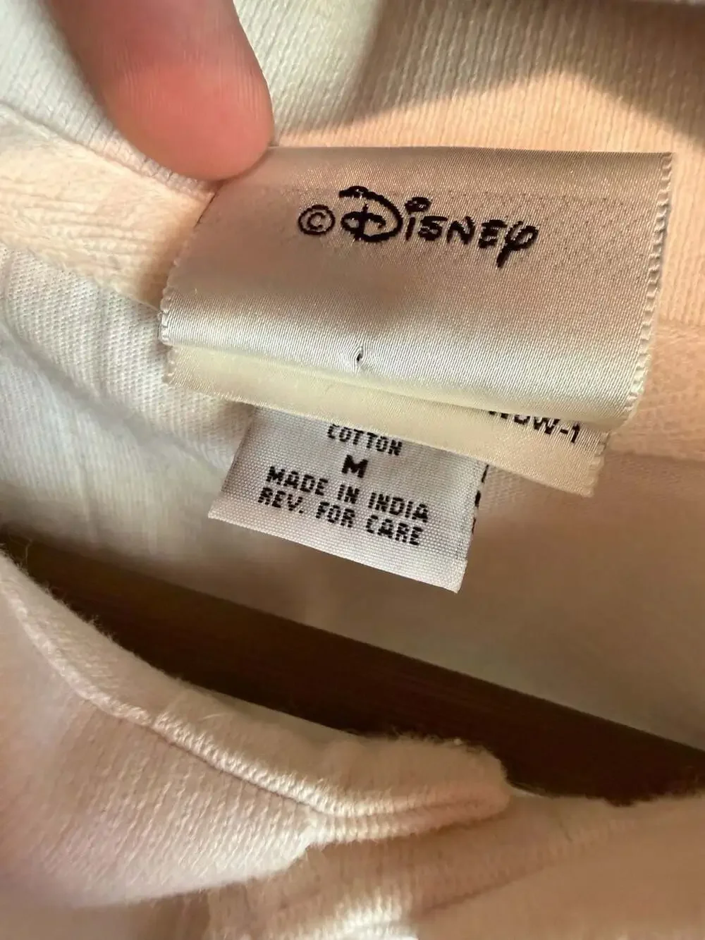 Vintage Walt Disney World Mickey Mouse Golf Striped Polo Shirt White Medium